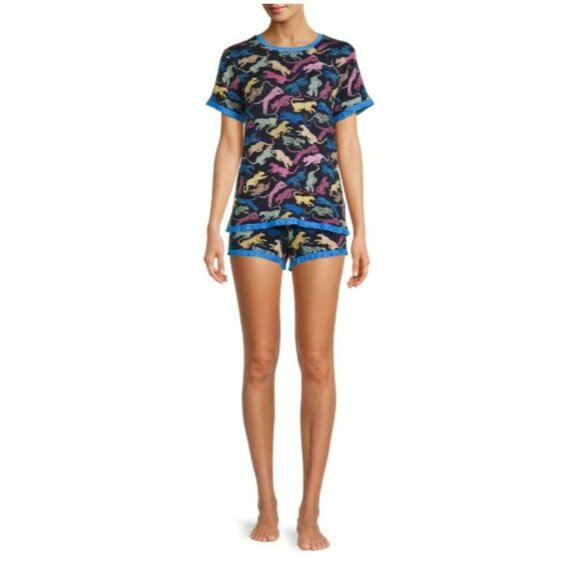 NWT Secret Treasures Women’s 2X Knit Shorty Pajama Set 2-Piece Cozy Sleepwear - Picture 2 of 3